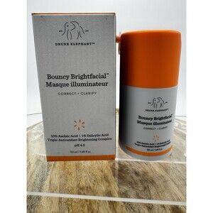 Drunk Elephant Bouncy Brightfacial Brightening Mask - New With Box 1.69oz /50ml
